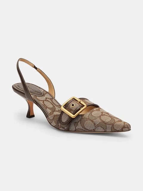 Coach szpilki Margot kolor beżowy CCV93 - zdjęcie produktu nr 2