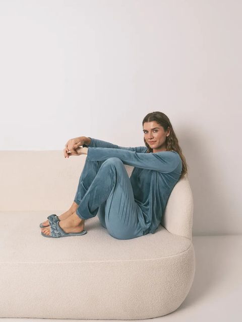 women'secret piżama damska kolor zielony 3592435