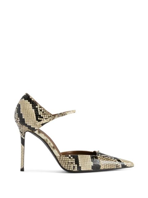 Giuseppe Zanotti Raquel D'Orsay reptile-print heel sandals - Neutrals - zdjęcie produktu nr 1
