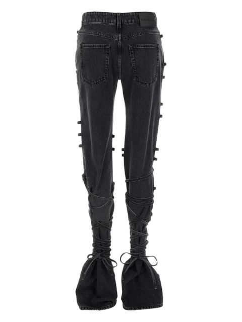 Alexander McQueen tied jeans - Black - zdjęcie produktu nr 2