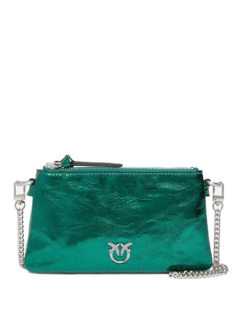 PINKO metallic calfskin chain bag - Green - zdjęcie produktu nr 1