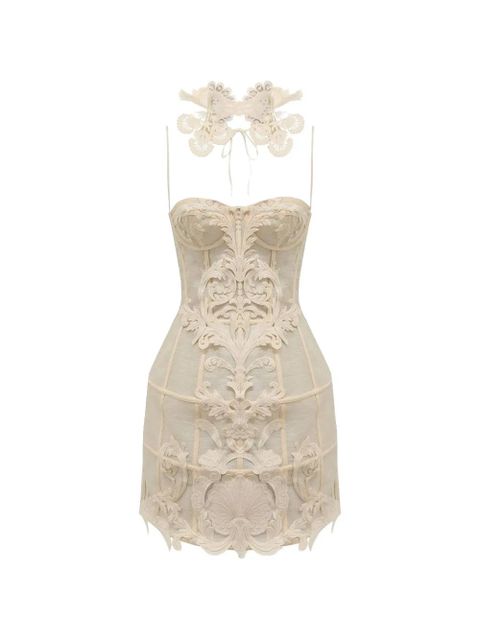 ZIMMERMANN Rebellion Filigree mini dress - Neutrals - zdjęcie produktu nr 1