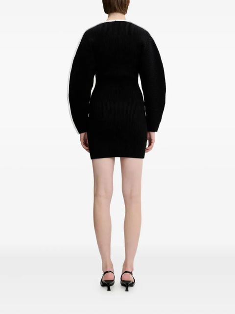 Sportmax ribbed panelled dress - Black