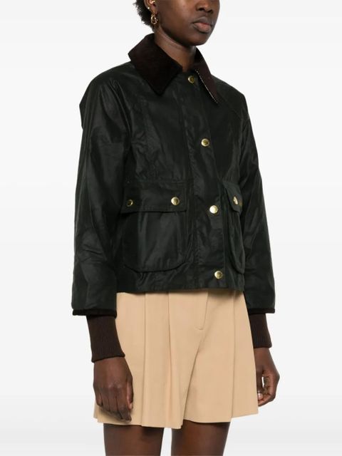 Barbour Beadnell waxed cropped jacket - Green