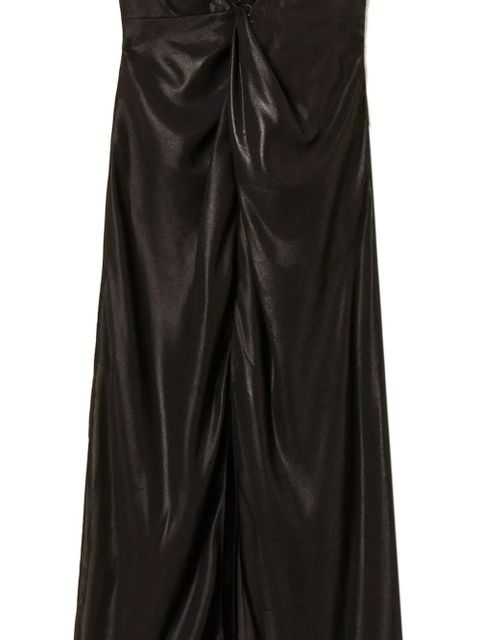 TWINSET Georgette laminated long dress - Black - zdjęcie produktu nr 2