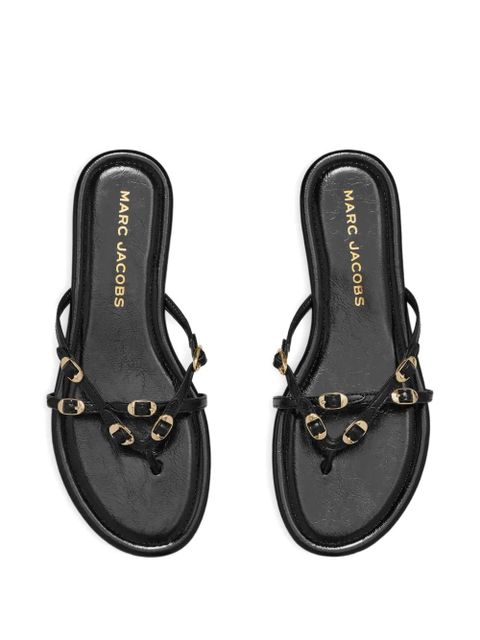 Marc Jacobs The Kiki buckle-detail leather sandals - Black