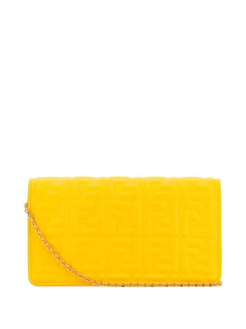 FENDI Baguette embossed leather tote bag - Yellow - zdjęcie produktu nr 2