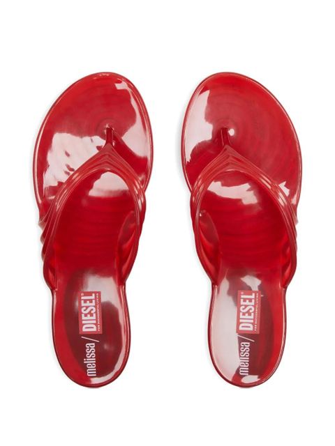 Diesel x Melissa pleated thong sandals - Red - zdjęcie produktu nr 1