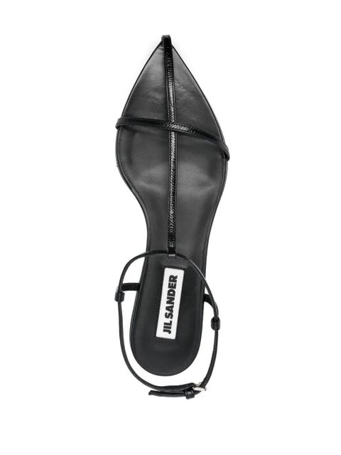 Jil Sander caged leather sandals - Black