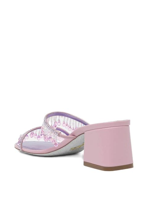 René Caovilla 50mm embellished sandals - Purple