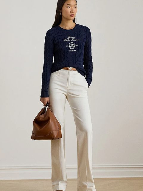 Lauren Ralph Lauren sweter bawełniany damskie kolor granatowy 200P03508