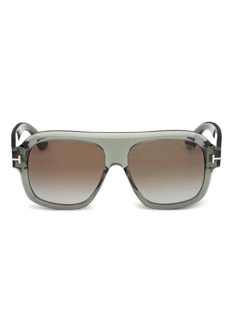 TOM FORD Eyewear Rhonda-02 pilot-frame sunglasses - Green - zdjęcie produktu nr 1