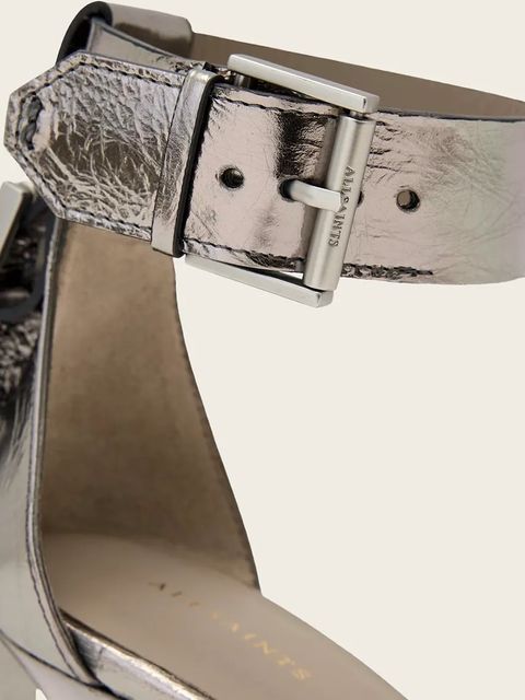 AllSaints sandały skórzane Noir Mid Sandal