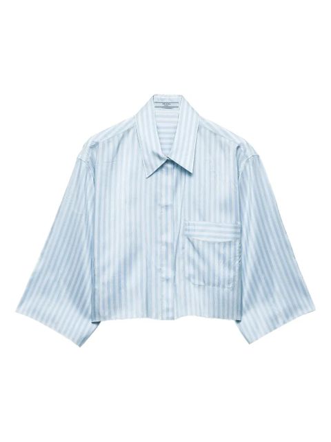 Prada striped patch-pocket shirt - Blue - zdjęcie produktu nr 1
