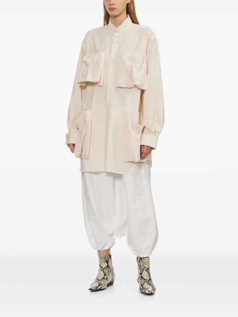 Comme Des Garçons elasticated-cuff trousers - White