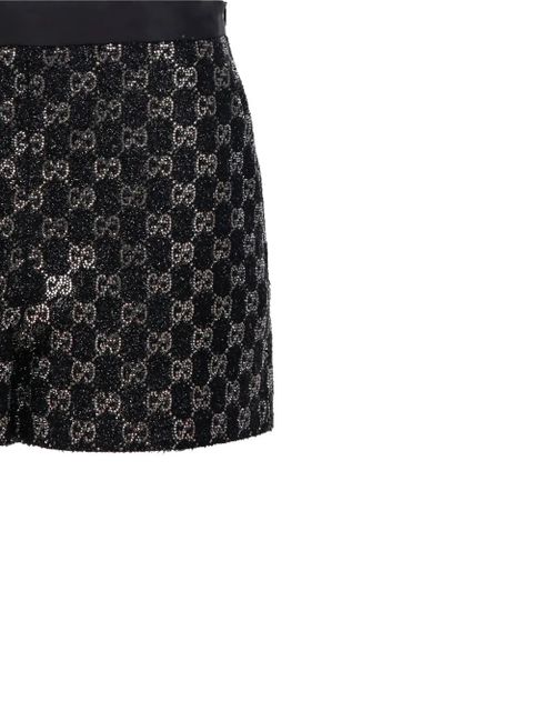 Gucci logo-patterned shorts - Black
