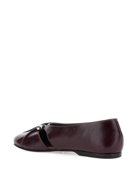 ALOHAS cut-out leather ballet flats - Brown - zdjęcie produktu nr 2