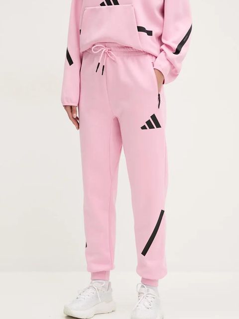 adidas spodnie dresowe Z.N.E. damskie kolor różowy JC5405 - zdjęcie produktu nr 1