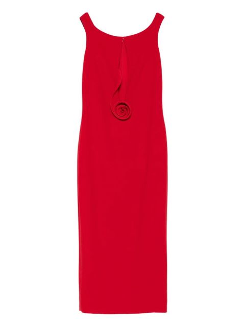 Magda Butrym floral-appliqué midi dress - Red - zdjęcie produktu nr 1