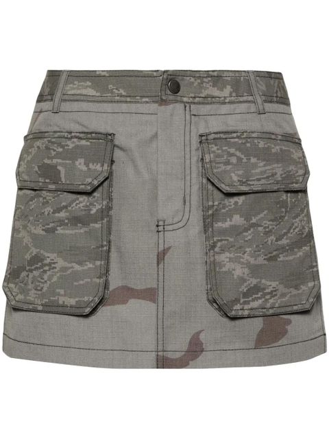 Marine Serre Regenerated camouflage miniskirt - Grey - zdjęcie produktu nr 1