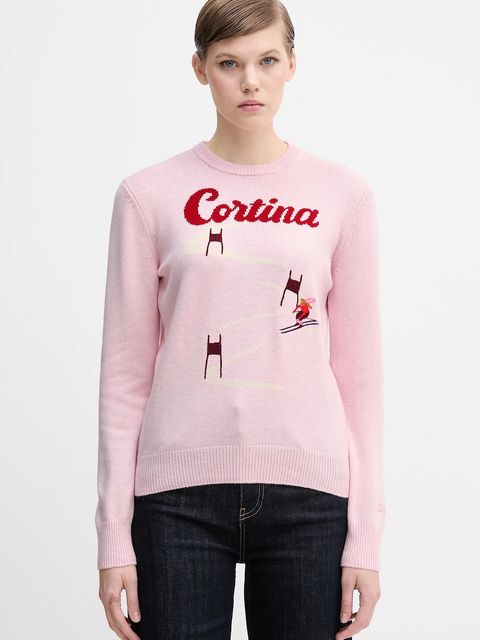 MC2 Saint Barth sweter wełniany damski kolor różowy QUE0018 - zdjęcie produktu nr 1