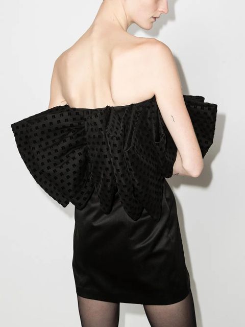 ROTATE BIRGER CHRISTENSEN Natalie oversized-bow minidress - Black - zdjęcie produktu nr 2