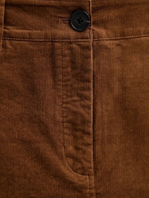 Marc O'Polo spódnica sztruksowa kolor brązowy mini ołówkowa M08103420087