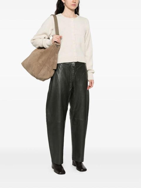 LEMAIRE belted suede shoulder bag - Grey - zdjęcie produktu nr 2