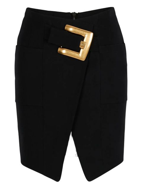 Balmain Grain De Poudre belt-detail mini skirt - Black - zdjęcie produktu nr 1