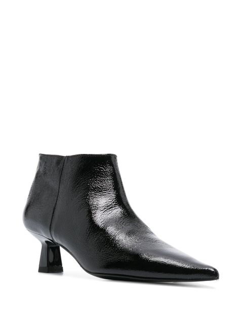 GANNI point-toe 50mm crop boots - Black
