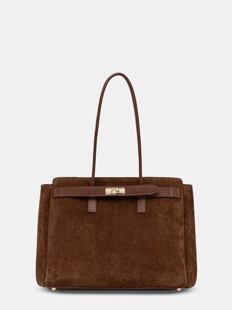 Answear.LAB torebka zamszowa kolor brązowy - zdjęcie produktu nr 1