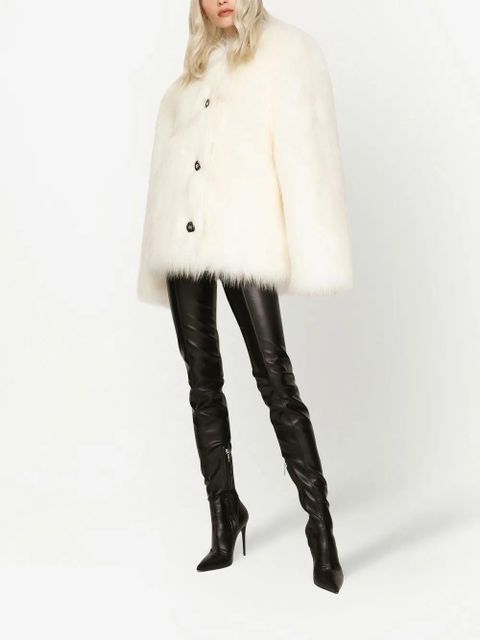 Dolce & Gabbana faux fur jacket - White