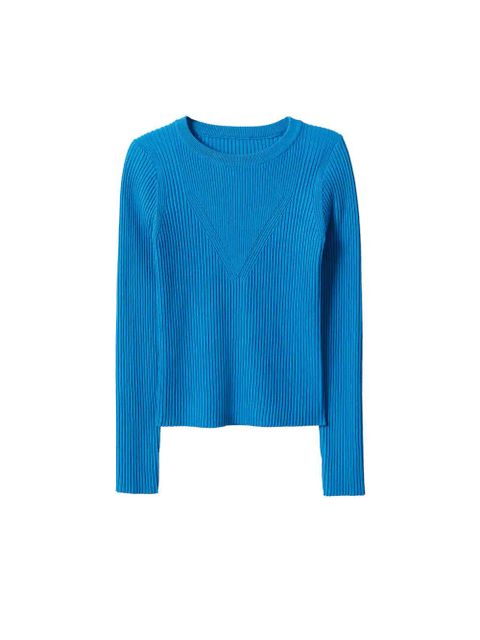 Sweter dzianinowy prążkowany