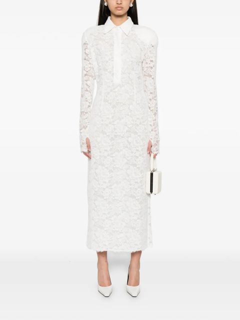 Rowen Rose lace-overlay midi dress - White - zdjęcie produktu nr 2