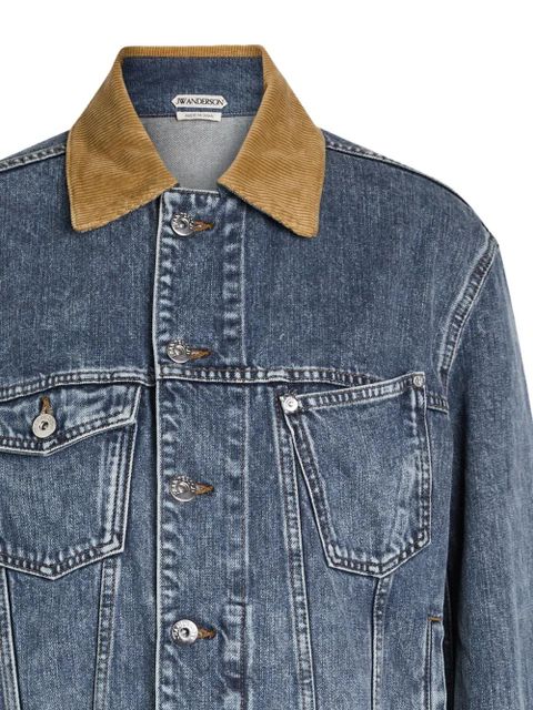 JW Anderson corduroy-collar denim jacket - Blue - zdjęcie produktu nr 2