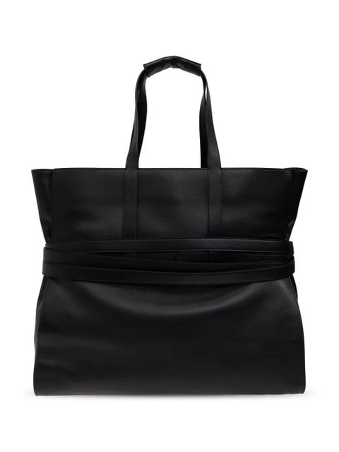 Moschino Tie Me leather tote bag - Black