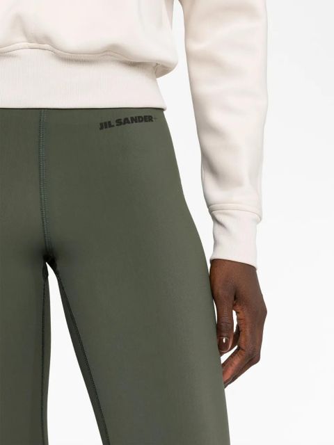 Jil Sander logo-print leggings - Green - zdjęcie produktu nr 2