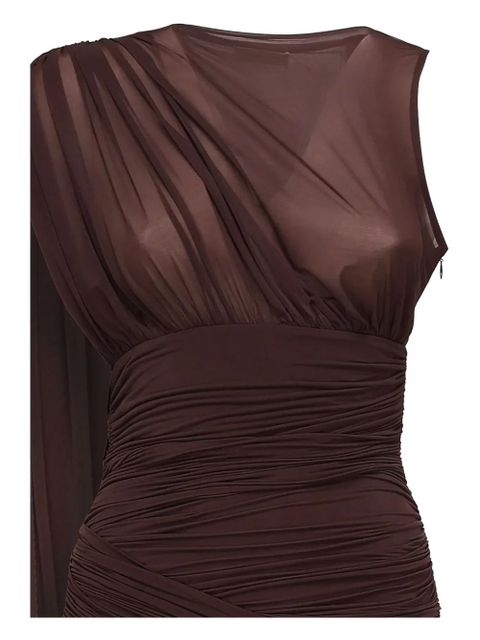 Magda Butrym draped one-shoulder mini dress - Brown - zdjęcie produktu nr 2