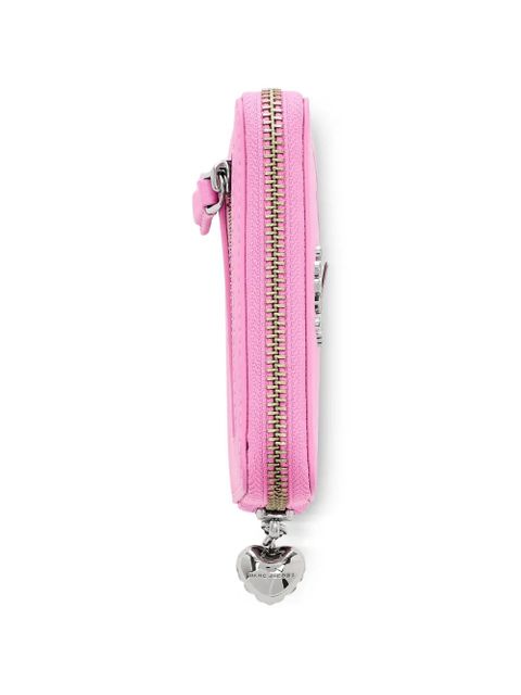 Marc Jacobs logo charm leather wallet - Pink