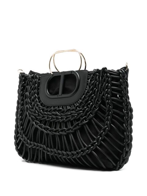 TWINSET braided tote bag - Black - zdjęcie produktu nr 2