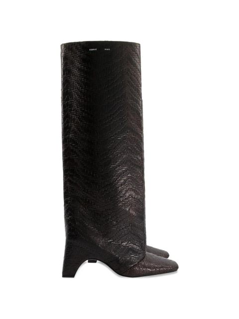 Coperni textured block heel boots - Brown - zdjęcie produktu nr 1