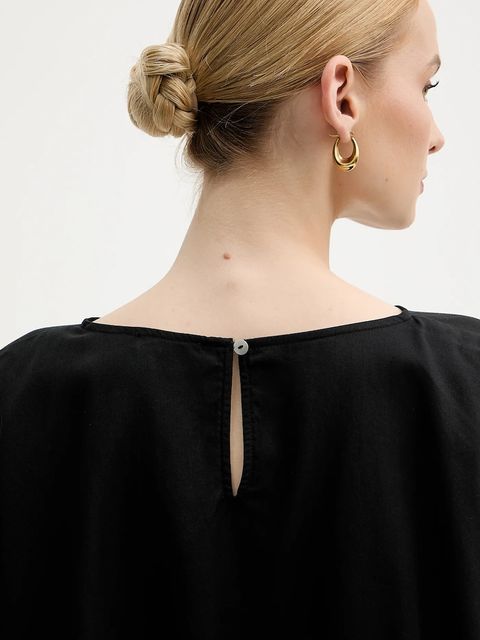 United Colors of Benetton bluzka damska kolor czarny gładka 5NPHDQ0C6