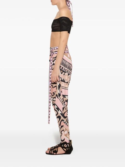 PUCCI flowing pants with printed belt - Pink