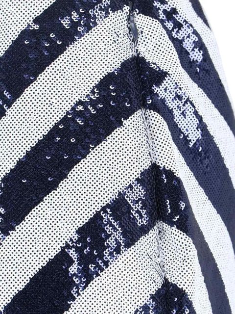 Lauren Ralph Lauren striped sequinned midi skirt - Blue