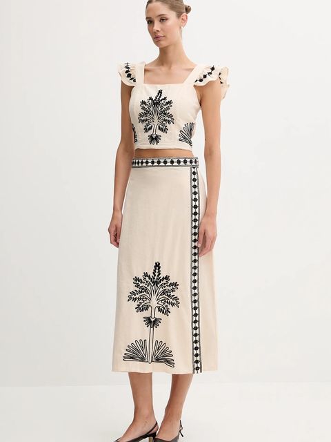 Hoss Intropia bluzka z domieszką lnu - zdjęcie produktu nr 1