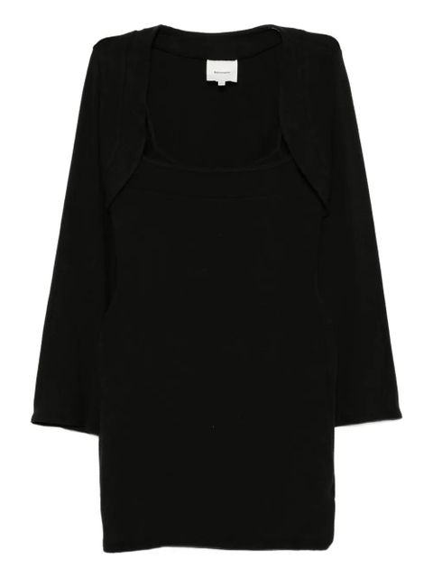 Reformation CHLOE knited shrug dress set - Black - zdjęcie produktu nr 1