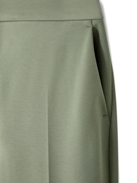 Max Mara pressed-pleat detail trousers - Green - zdjęcie produktu nr 2