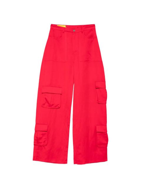 Marques'Almeida satin cargo pants - Red - zdjęcie produktu nr 1