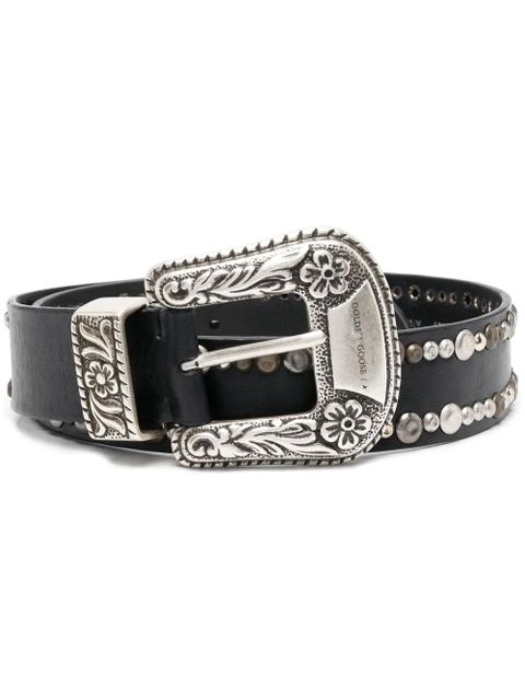 Golden Goose leather decorative-buckle belt - Black - zdjęcie produktu nr 1