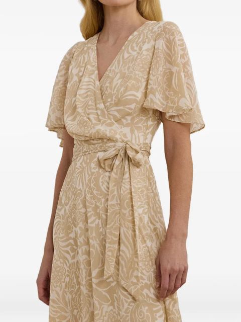 Lauren Ralph Lauren floral-print wrap-style dress - Neutrals - zdjęcie produktu nr 1
